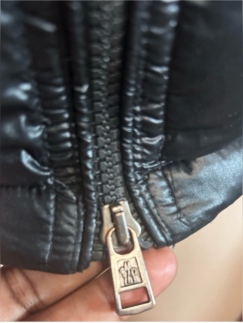 Moncler Bormes Authentic Shiny Black Puffer Hooded Vest | Size: 2 (SOLD) - Picture 12 of 15